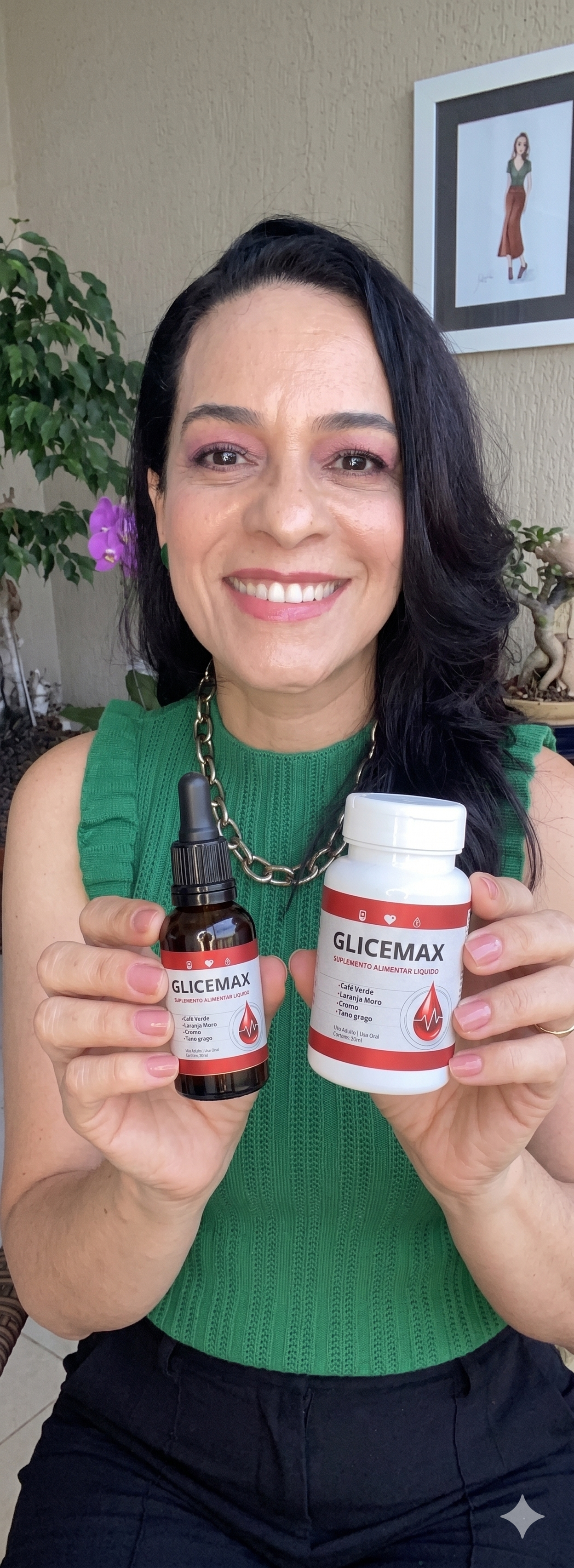 Maria Aparecida com Glicemax